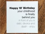 Funny 18th Birthday Card Messages Funny 18th Birthday Card 39 Childhood is Behind You 39 by
