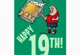 Funny 19th Birthday Cards Funny 19th Birthday Card with Cartoon Of Huge Beer