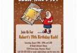 Funny 19th Birthday Cards Funny 19th Birthday Party Invitation with Big Beer Zazzle