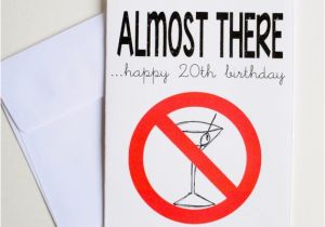 Funny 20th Birthday Cards 20th Happy Birthday Card Almost to Drinking Age Martini