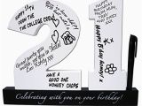 Funny 21st Birthday Gifts for Her Happy 21st Birthday Wooden Signature Number