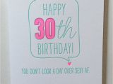 Funny 30th Birthday Card Messages 30th Birthday Card Funny Card for 30th Birthday Letterpress