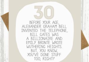 Funny 30th Birthday Card Messages by Your Age Funny 30th Birthday Card by Paper Plane