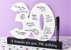 Funny 30th Birthday Ideas for Him 30th Birthday Signature Numbers and Pen Find Me A Gift