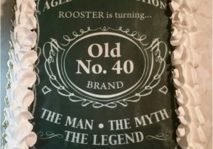 Funny 40th Birthday Cake Ideas for Him 40th Birthday Cake Designed after Jack Daniels for the