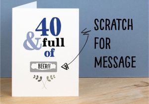 Funny 40th Birthday Cards for Men 40th Birthday Card 40 and Full Of Rude Sarcastic Humorous