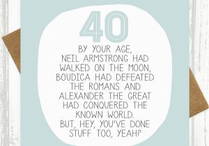 Funny 40th Birthday Cards for Men by Your Age Funny 40th Birthday Card by Paper Plane