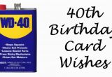 Funny 40th Birthday Cards Free 40th Birthday Wishes Messages and Poems to Write In A