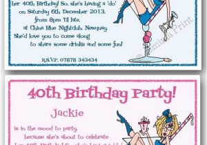 Funny 40th Birthday Invites 18th 21st 30th 40th 50th 60th Personalised Funny Birthday