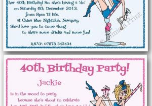 Funny 40th Birthday Party Invitations 18th 21st 30th 40th 50th 60th Personalised Funny Birthday