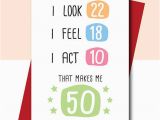 Funny 50th Birthday Cards for Dad 50th Birthday Birthday Card for Mum Dad Friend Sister