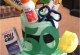 Funny 50th Birthday Ideas for A Man 50th Birthday Adult Diaper Cake with Survival Needs for