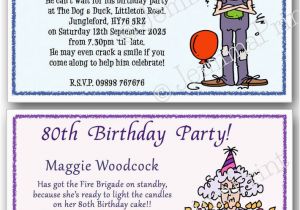 Funny 60th Birthday Party Invitations Personalised 40th 50th 60th 70th 80th 90th Funny Birthday