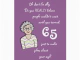 Funny 65th Birthday Cards 65th Birthday for Her Funny Card Zazzle