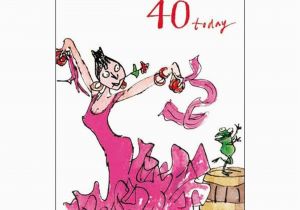 Funny 70th Birthday Cards Female Female Birthday Card Quentin Blake Age 40 Same Day
