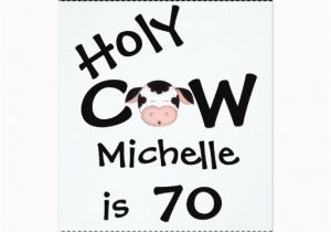 Funny 70th Birthday Invitations Funny Holy Cow 70th Birthday Party Invitation Zazzle