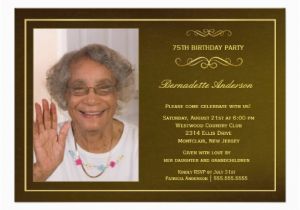 Funny 75th Birthday Invitations 75th Birthday Party Invitations with Photo 5 Quot X 7