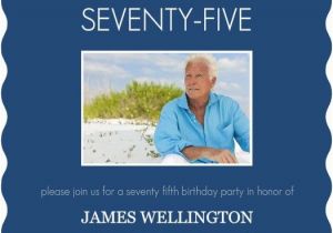 Funny 75th Birthday Invitations Navy and Grey 75th Birthday Invitation 75th Birthday