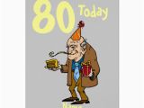 Funny 80th Birthday Cards Funny 80th Birthday Cartoon Personalized Card Zazzle Com