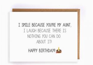 Funny Aunt Birthday Cards Funny Happy Birthday Card for Aunt Blank Greeting Cards Cute