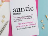 Funny Aunt Birthday Cards Personalised Aunty Auntie or Aunt Birthday Card by A is