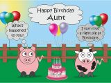 Funny Aunt Birthday Cards Quot Funny Animals Aunt Birthday Hilarious Rudy Pig Moody