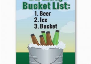 Funny Beer Birthday Cards Funny Birthday Card for Man Beer Bucket List Zazzlers