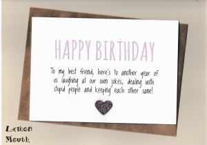 Funny Birthday Card Messages for Best Friends Funny Best Friend Birthday Card Bestie Love Friends
