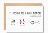 Funny Birthday Card Messages for Colleagues Funny Birthday Card Male Boyfriend Friend Colleague Joke