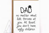 Funny Birthday Card Messages for Dad Dad Birthday Card From Kids Thank You Card Funny