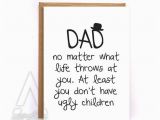 Funny Birthday Card Messages for Dad Dad Birthday Card From Kids Thank You Card Funny