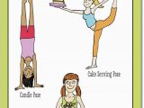 Funny Birthday Card Notes 4397 Birthday Yoga Funny Birthday Card with Envelope