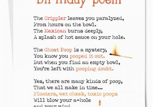 Funny Birthday Card Rhymes Shitty Poem Funny Dirty Birthday Card Nobleworks Cards