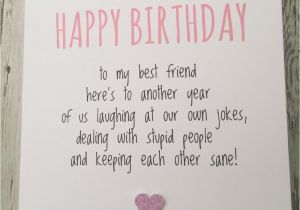 Funny Birthday Card Sayings for Best Friends Funny Best Friend Birthday Card Bestie Humour Fun