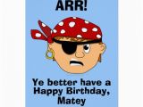 Funny Birthday Card Templates Free Arr Pirate Boy Funny Birthday Card Template Zazzle