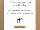 Funny Birthday Card Verses for Friends Handmade Funny Birthday Card forget the by