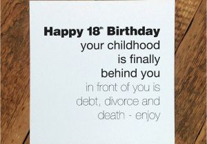 Funny Birthday Cards for 18 Year Olds Funny 18th Birthday Card 39 Childhood is Behind You 39 by