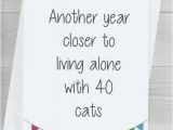 Funny Birthday Cards for Aunts Funny Birthday Card Friend Aunt Uncle Cat Lady Humour
