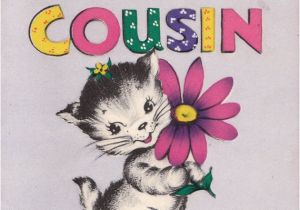Funny Birthday Cards for Cousins Items Similar to Vintage 1940s Happy Birthday to My Cousin