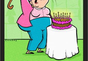 Funny Birthday Cards for Grandma Cake Smashing Grandma Funny Birthday Card Greeting Cards