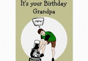 Funny Birthday Cards for Grandpa Grandpa Birthday Funny Lawnmower Insult Greeting Card Zazzle