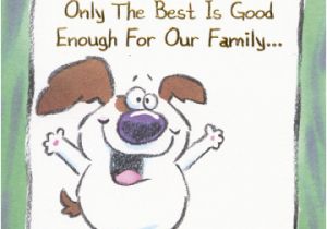 Funny Birthday Cards for Grandpa White Dog with Big Smile Grandfather Designer Greetings