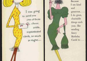 Funny Birthday Cards for Ladies 2 Vintage Retro Vogue Women Funny Greeting by Vintagerecycling