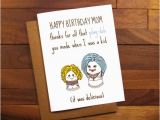 Funny Birthday Cards for Moms Funny Birthday Card for Mother Funny Play Doh Card Funny