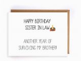 Funny Birthday Cards for Sister In Law Funny Happy Birthday Card for Sister In Law Blank Greeting