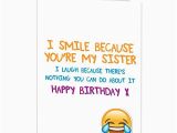 Funny Birthday Cards for Sisters Funny Sister Birthday Card Amazon Co Uk