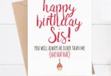 Funny Birthday Cards for Sisters Sister Birthday Card Funny Sister Birthday Birthday Card
