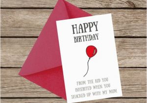 Funny Birthday Cards for Stepdad Birthday Card Stepdad Stepfather Funny Humour