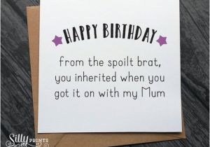 Funny Birthday Cards for Stepdad Birthday Cards for Step Dad Father Inherited Kid Child Spoilt