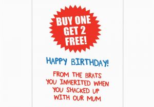 Funny Birthday Cards for Stepdad Stepdad Buy One Get Two Free Funny Birthday Card
